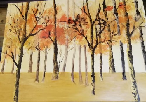 Acrylic on canvas, Autumn Gold.